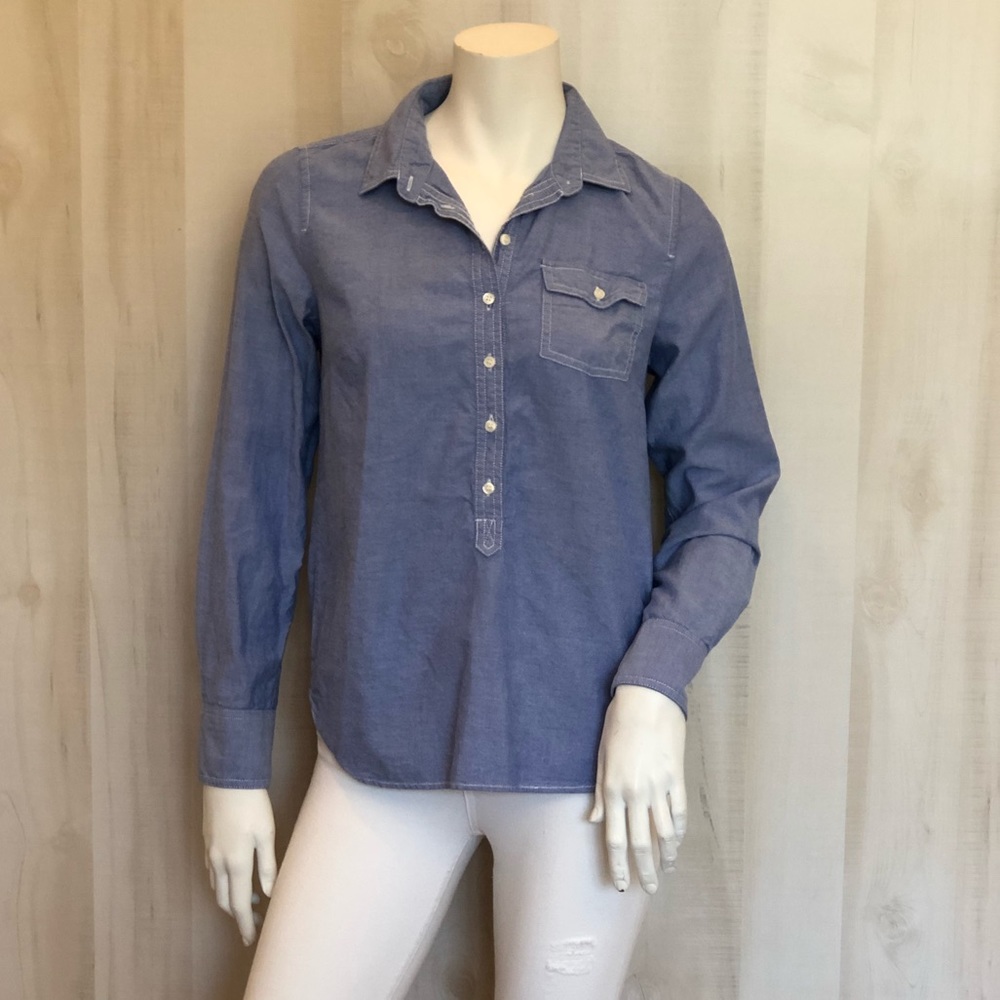 J CREW Oxford Popover  | Size XS